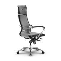 Кресло для руководителя Метта L 1m 42/K_17838_Кожа перфорированная NewLeather – Черный
