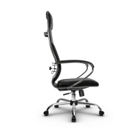 Кресло для руководителя Метта L 1c 44B/K_17833 Кожа перфорированная NewLeather – Черный