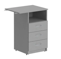 Тумба для документов приставная правая Simple SC-3D.2(R) Серый 600×450×760