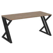 Loft Стол рабочий VR.L-SRZ-4.7 Тиквуд тёмный/Чёрный металл 1580×720×750