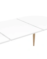Стол обеденный Берген раскладной 120-180×80 белый