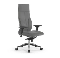Кресло для руководителя Метта L 1m 46/2D_17839_Кожа перфорированная NewLeather - Темно-коричневый_Кожа перфорированная NewLeather - Темно-коричневый