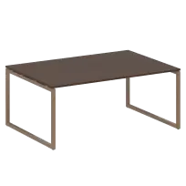 Metal System Quattro Перег. стол (1 столешница) на О-образном м/к 40БО.ПРГ-1.5 Акация/Антрацит металл 1800*1235*750