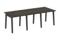 Onix Wood Стол переговорный (3 столешницы) OW.PRG-3.0 Белый бриллиант/Дуб светлый/Белый металл 2340×980×750