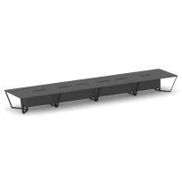 Стол для переговоров прямоугольный Steel Meet KD-PR.B.SP-24 / Тиквуд Светлый – Металл Черный / 8000×1600×750