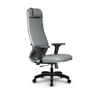 Кресло для руководителя Метта L 1m 40M/2D_17831_Кожа перфорированная NewLeather – Черный