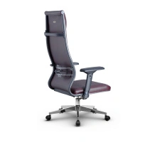 Кресло для руководителя Метта L 1m 42/4D_17834_Кожа перфорированная NewLeather – Темно-коричневый