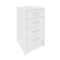 Riva Тумба приставная с фолдингом (4 ящика, с замком) А.ТП-4F-S Белый 412*450*750