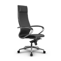 Кресло для руководителя Метта L 1m 42/K_17839_Кожа перфорированная NewLeather – Черный