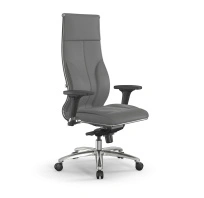 Кресло для руководителя Метта L 1m 46/2D_17838_Кожа перфорированная NewLeather - Темно-коричневый_Кожа перфорированная NewLeather - Темно-коричневый