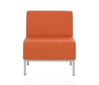 Мягкое кресло Компакт Euroforma / Искуственная шесть Kardif / Серый 10 / Черный / 600×620×770