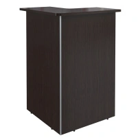 Стойка ресепшен угловая DMC 88(R) Орех Даллас 800х800х1200 DEX