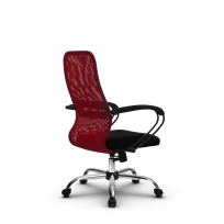 Кресло офисное Metta  SU-CP-8 (SU-СК130-8) CH / Красный – Красный