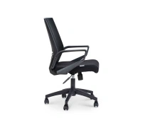 Кресло офисное NORDEN Эрго black LB / черный пластик / черная сетка / черная ткань