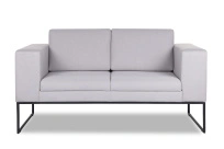Диван офисный двухместный  i-Rest Euroforma / Рогожка Bahama Plus / Серый / 1448×800×750