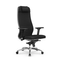 Кресло для руководителя Метта L 1m 38K2/4D_17838_Кожа перфорированная NewLeather – Темно-коричневый