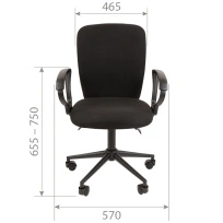 Кресло офисное Chairman 9801 Black Россия / Ткань / Т-13 Серый Black