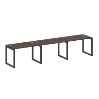 Metal System Quattro Р. ст. на 3 раб. места на О-образном м/к 50БО.СМ-3.2 Акация/Антрацит металл 3600*720*750