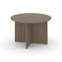 Стол для переговоров круглый Style Project SN-D.SPRG-004 Акация Лорка/Белый 1180×1180×750