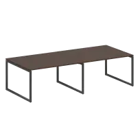 Metal System Quattro Перег. стол (2 столешницы) на О-образном м/к 40БО.ПРГ-2.3 Акация/Антрацит металл 2800*1235*750