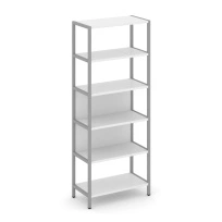Односекционный стеллаж пятиярусный Shelf System SN.STM-511 Тиквуд Светлый/Металл Серый 810×400×1980