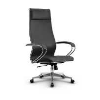 Кресло для руководителя Метта L 1m 42/K_17834_Кожа перфорированная NewLeather – Черный