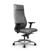 Кресло для руководителя Метта L 1m 44M/4D_17839_Кожа перфорированная NewLeather – Темно-бордовый
