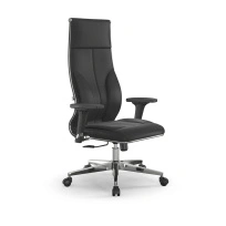 Кресло для руководителя Метта L 1m 46/2D_17834_Кожа перфорированная NewLeather - Темно-коричневый_Кожа перфорированная NewLeather - Темно-коричневый
