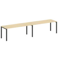 Metal System Р. ст. на 2 раб. места на П-образном м/к БП.СМ-2.5 Акация/Антрацит металл 3600*720*750