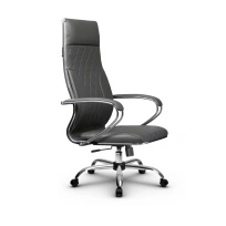 Кресло для руководителя Метта L 1m 44M/K_17833_Кожа перфорированная NewLeather – Черный