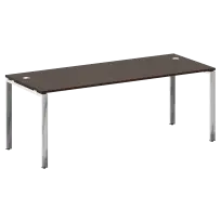 Metal System Direct Стол рабочий руководителя на П-обр. м/к БП.СРР-6.8 Акация/Нерж. сталь 2000*800*750