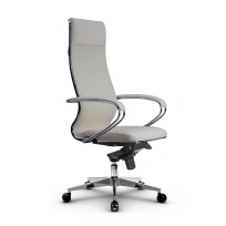 Кресло для руководителя Метта L 1m 42/K_17841_Кожа перфорированная NewLeather – Черный