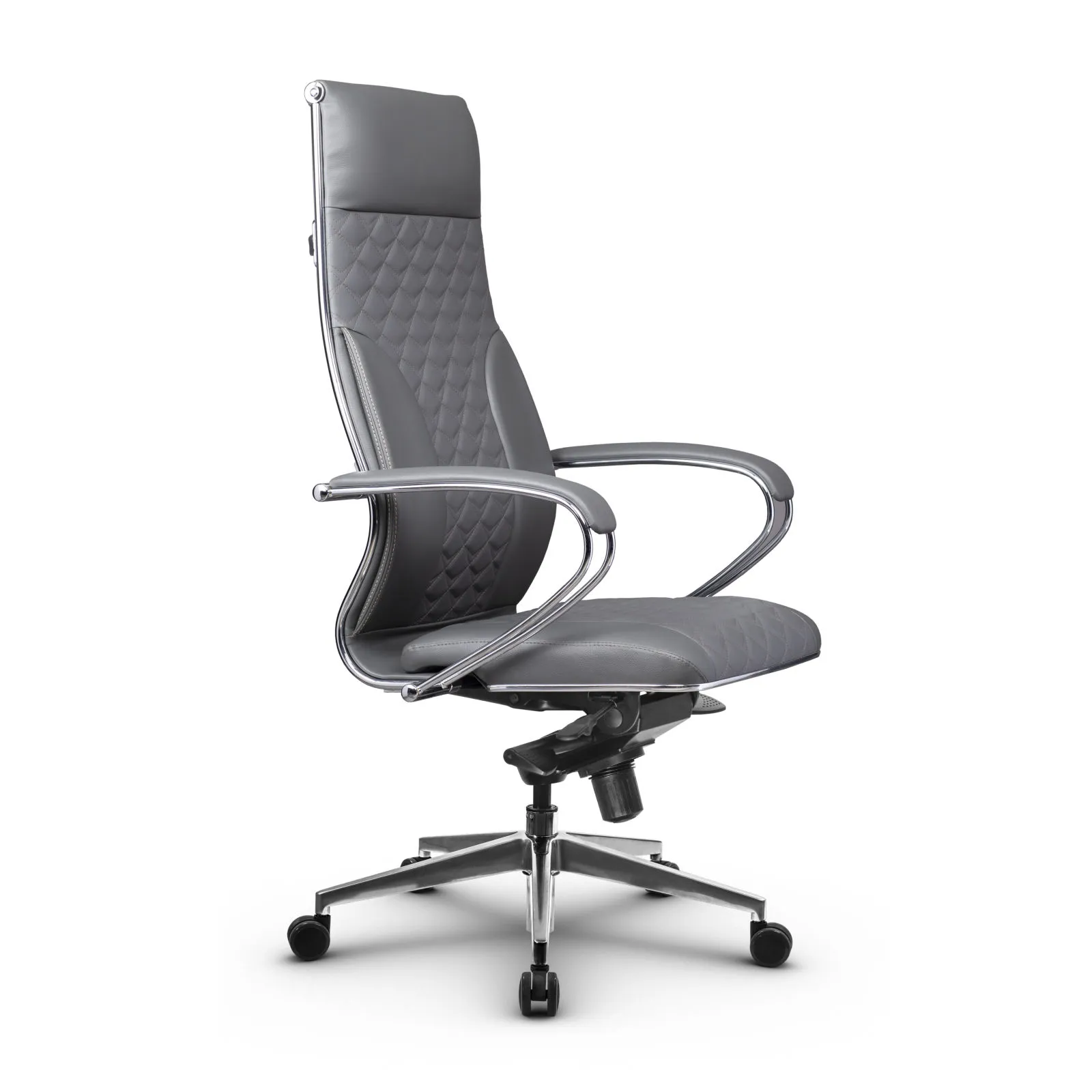 Кресло для руководителя Метта L 1c 44C/K_17839 Кожа перфорированная NewLeather – Черный