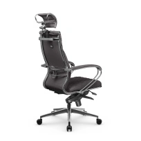 Кресло для руководителя Метта L 2c 44C/K_17839_Кожа перфорированная NewLeather - Черный_Кожа перфорированная NewLeather - Черный
