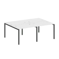 Metal System Quattro Р. ст. на 4 раб. места на П-образном м/к 40БП.СМ-4.1 Акация/Антрацит металл 2000*1475*750