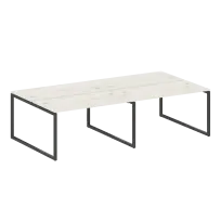 Metal System Quattro Р. ст. на 4 раб. места на О-образном м/к 40БО.СМ-4.3 Акация/Антрацит металл 2800*1475*750