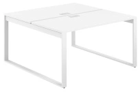 Стол-бенч с лючком Allegro / 1200×1238×750  / Профиль О-образный: 70×20 Белый / Столешница: Белый / AG.131.WH.L.72.WH