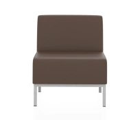 Мягкое кресло Компакт Euroforma / Искуственная шесть Kardif / Серый 10 / Черный / 600×620×770
