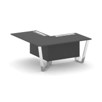 Проходной угловой модуль левый Steel Meet MD-PR.B.SPPOU-16(L) / Тиквуд Светлый – Нержавеющая Сталь – Хром / 1600×1600×750