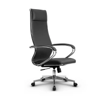 Кресло для руководителя Метта L 1m 42/K_17834_Кожа перфорированная NewLeather – Черный
