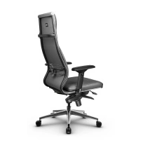 Кресло для руководителя Метта L 1m 44M/4D_17839_Кожа перфорированная NewLeather – Темно-бордовый