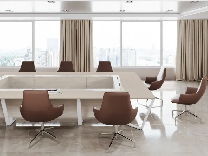 Столы для переговоров Steel Meet цвет Денвер Светлый – Металл Антрацит