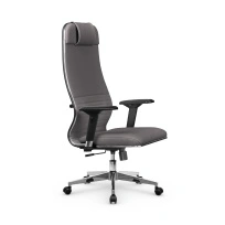 Кресло для руководителя Метта L 1m 38K2/4D_17834_Кожа перфорированная NewLeather – Темно-коричневый