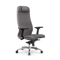 Кресло для руководителя Метта L 1m 38K2/4D_17838_Кожа перфорированная NewLeather – Темно-коричневый