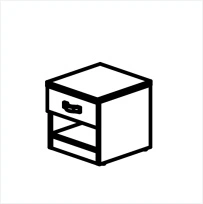 Тумба прикроватная с ящиком / ОРЕХ КЛАССИК VG310