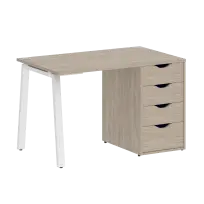 Home Office Стол офисный VR.SP-3-118.4.A Белый/Мокко металл 1180×720×750