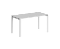 Стол офисный Sigma / 1600×700×750 / Металл: 60×30 Белый; Столешница: Дуб темный / SG.206.OD.63.WH