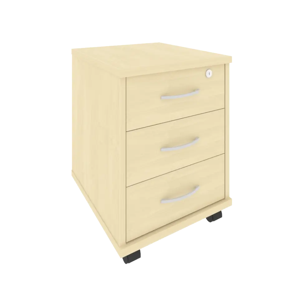 Riva Тумба подкатная 3 ящ. с фолдингом А.ТМ-3F Клён 420×450×556