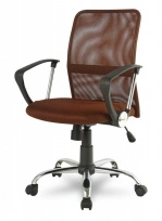Кресло офисное College H-8078F-5/BROWN Коричневый акрил / Крестовина хром