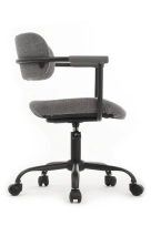 Кресло Kolin W-231 Чёрный каркас/Голубая ткань 600×600×750-830